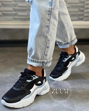 ATILGAN STORESNEAKERİles Kadın Sneakers - Siyah & Beyaz & G.Mavi